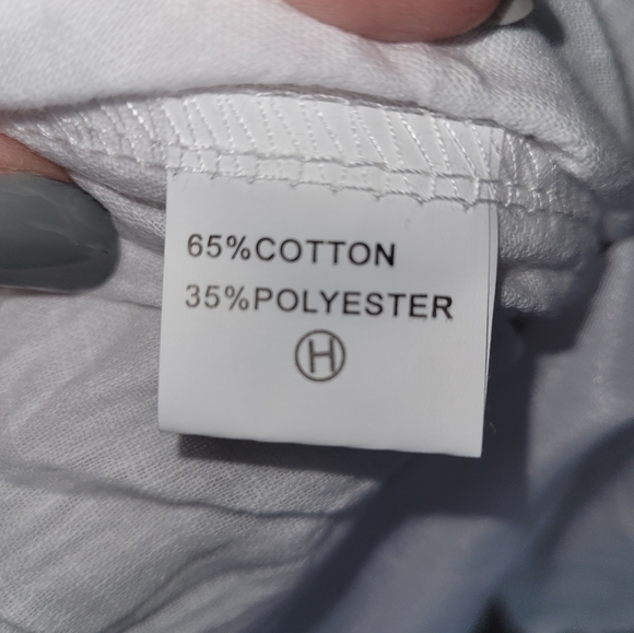 Fancyinn Dress Womens XS White V-Neck Ruffle Pockets Bell Sleeve Tiered Mini NWT - Picture 12 of 16